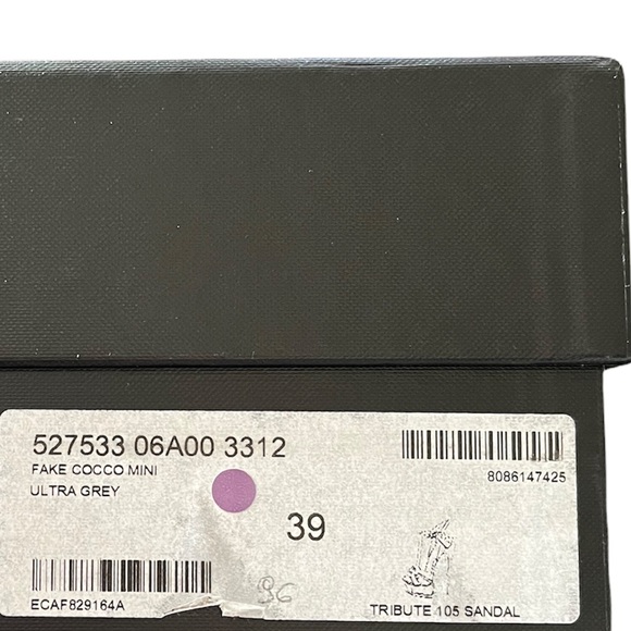 NEW Saint Laurent 105 Tribute Croc Embossed 39 Ultra Grey - Picture 11 of 13